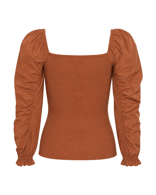 Joe’s Orange long sleeve blouse with ruffled sleeves - view 2