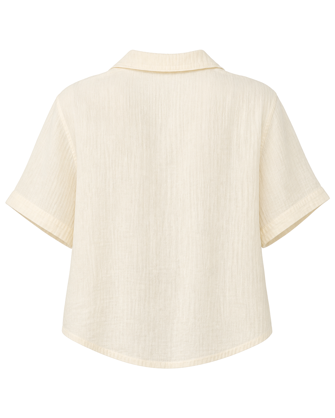 Steve Madden Cream & yellow button-up blouse with fine vertical stripes - view 2