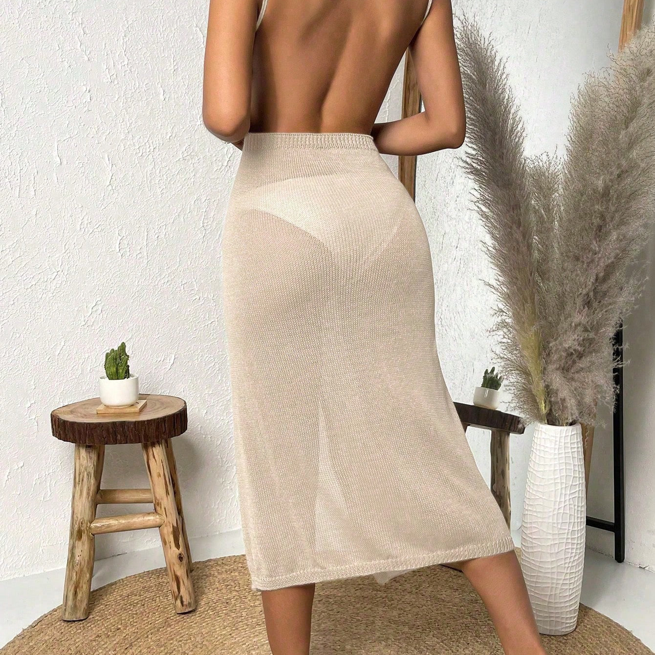 Swim Chiccia Summer Outfits For Women Wrap Hem Cami Cover Up Dress Summer