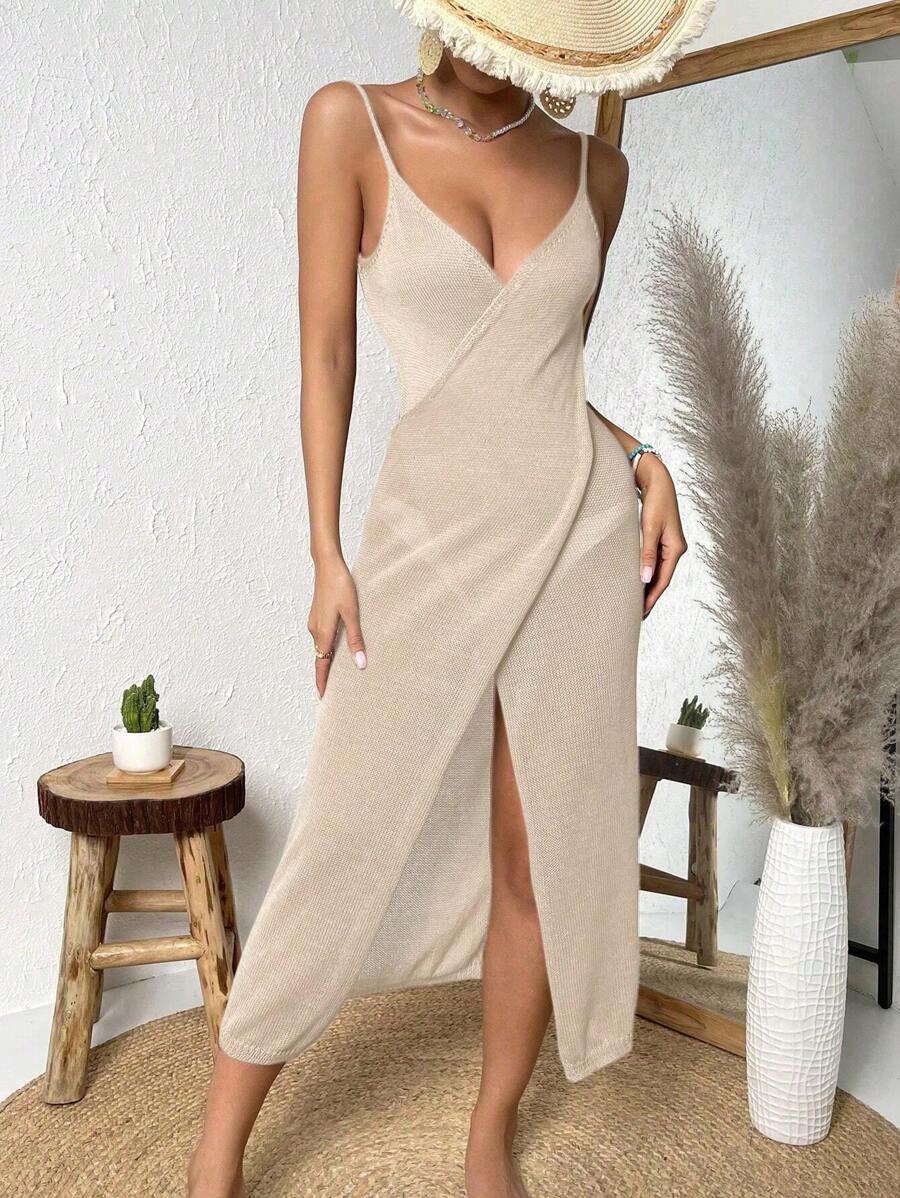 Swim Chiccia Summer Outfits For Women Wrap Hem Cami Cover Up Dress Summer