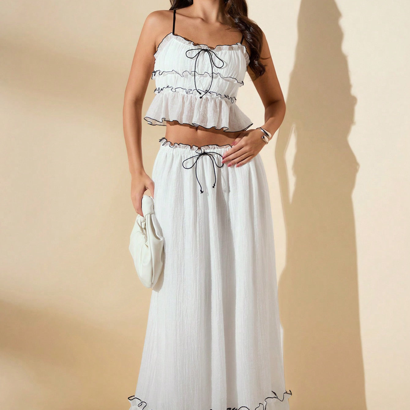 Florisole Bohemian Style Vacation Embroidered Multi-Layer Patchwork Dress For Women