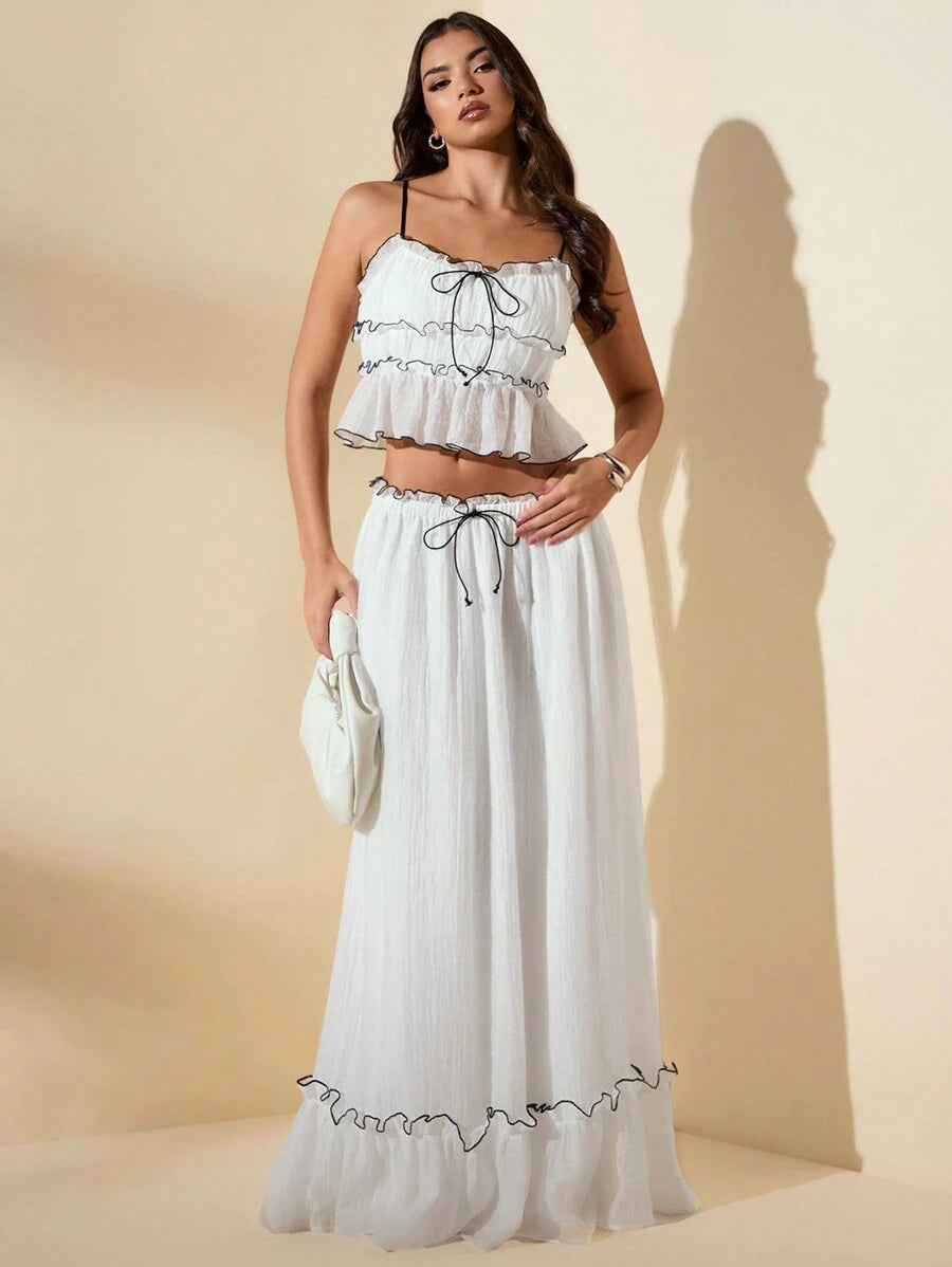 Florisole Bohemian Style Vacation Embroidered Multi-Layer Patchwork Dress For Women