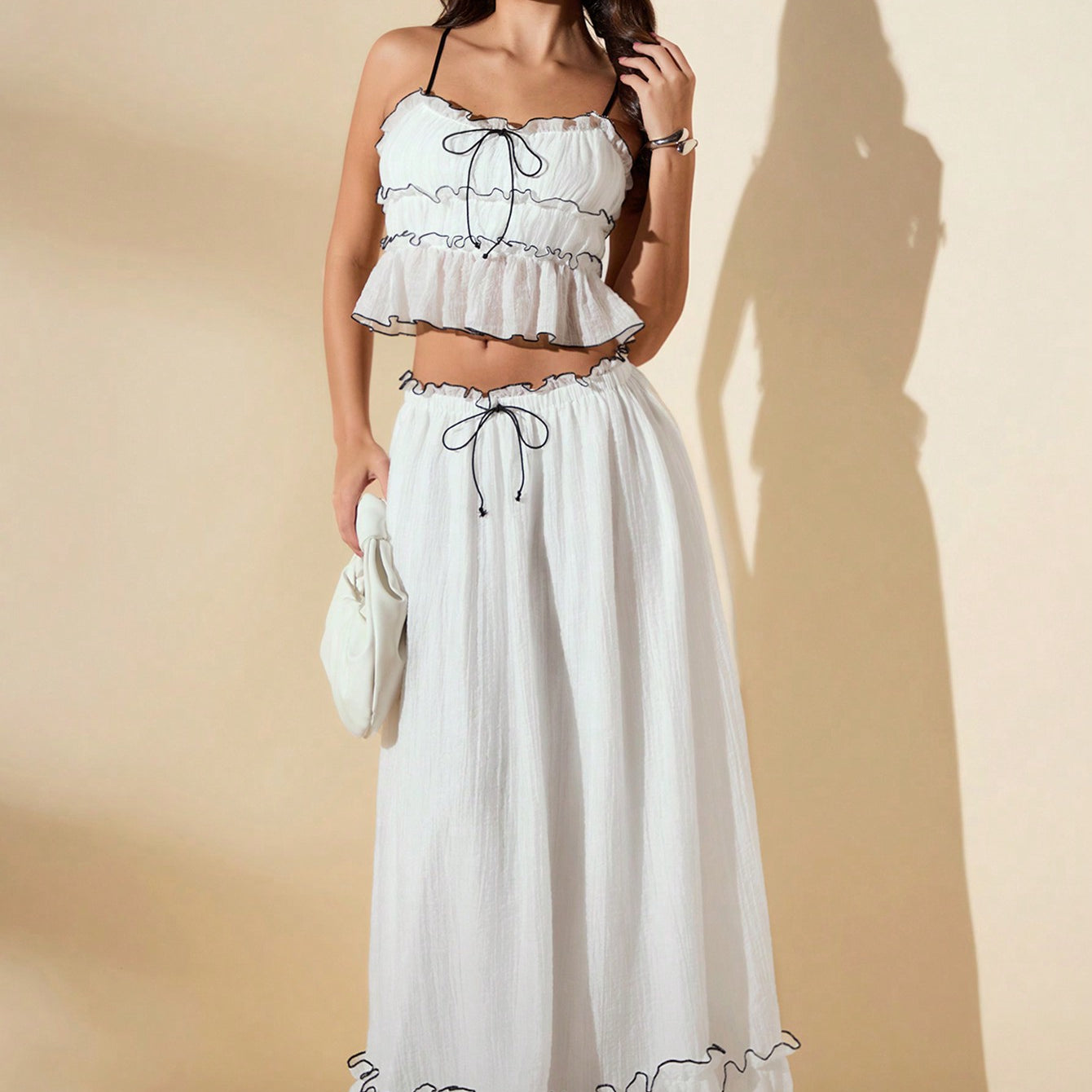 Florisole Bohemian Style Vacation Embroidered Multi-Layer Patchwork Dress For Women