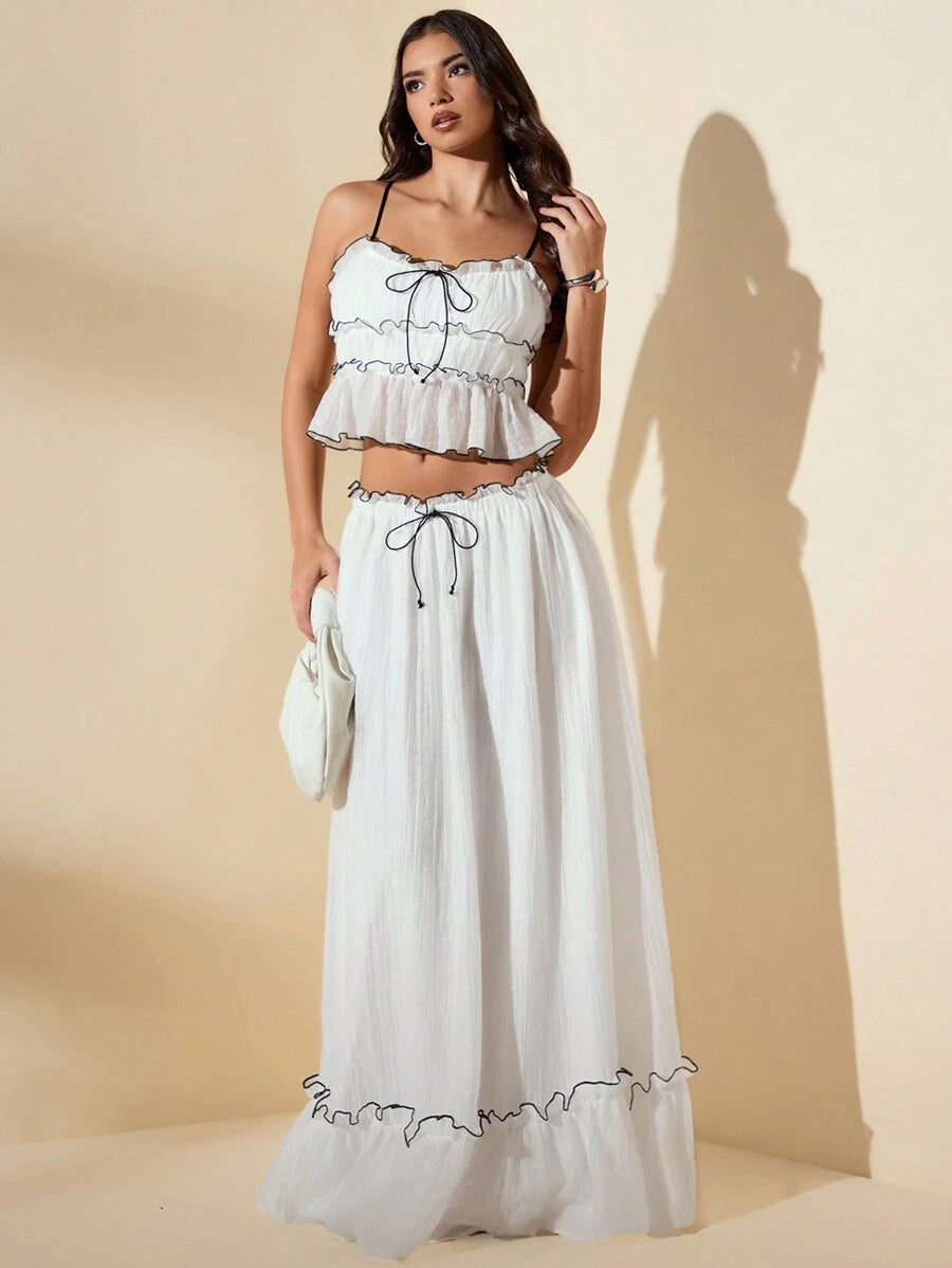 Florisole Bohemian Style Vacation Embroidered Multi-Layer Patchwork Dress For Women