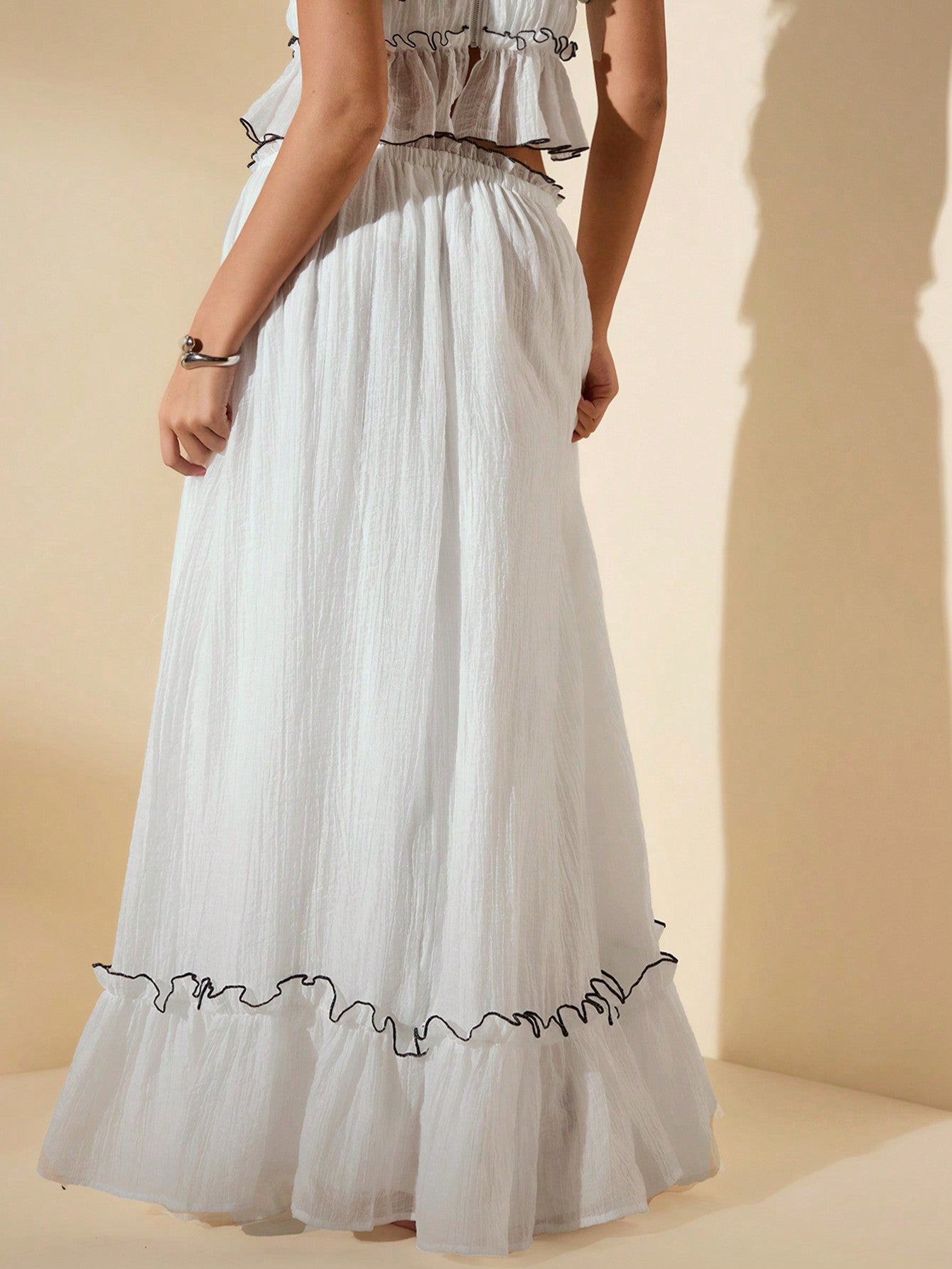 Florisole Bohemian Style Vacation Embroidered Multi-Layer Patchwork Dress For Women