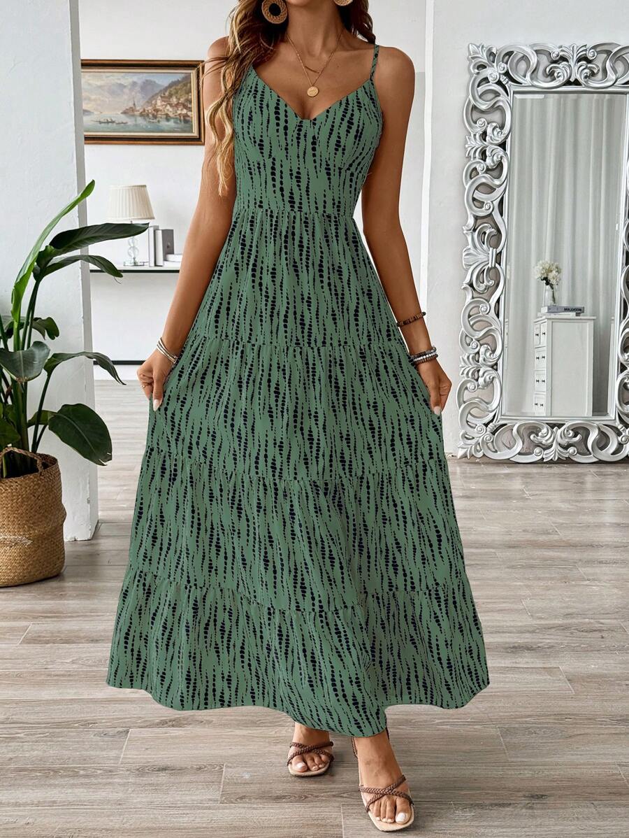 Florisole Bohemian Style Vacation Embroidered Multi-Layer Patchwork Dress For Women