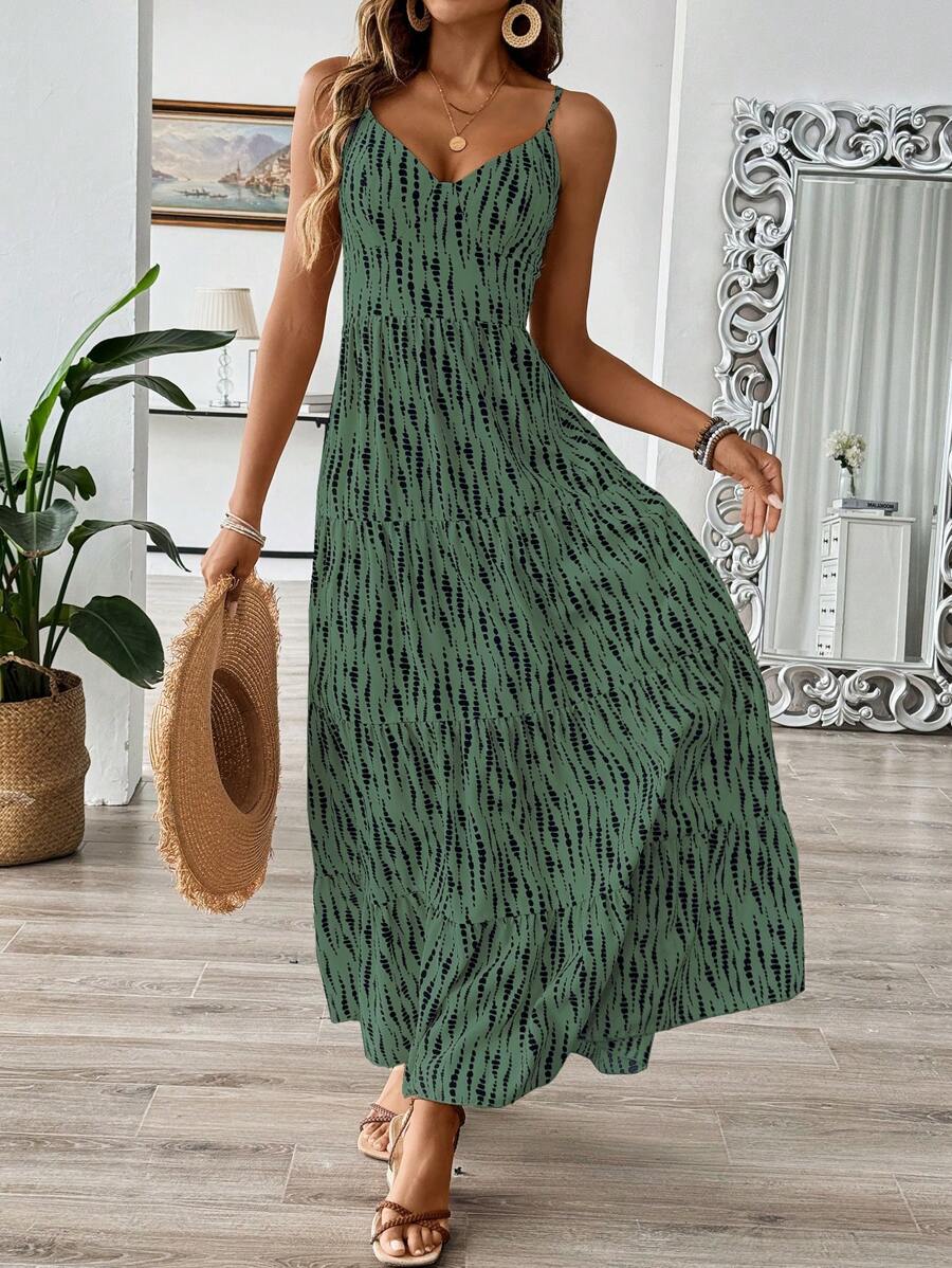 Florisole Bohemian Style Vacation Embroidered Multi-Layer Patchwork Dress For Women