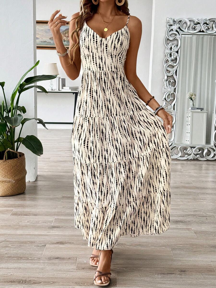 Florisole Bohemian Style Vacation Embroidered Multi-Layer Patchwork Dress For Women