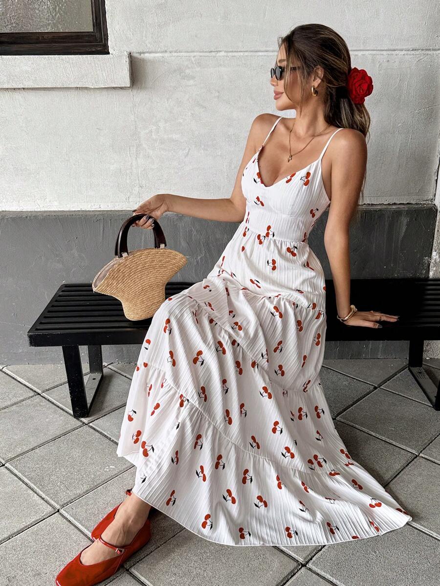 Florisole Bohemian Style Vacation Embroidered Multi-Layer Patchwork Dress For Women