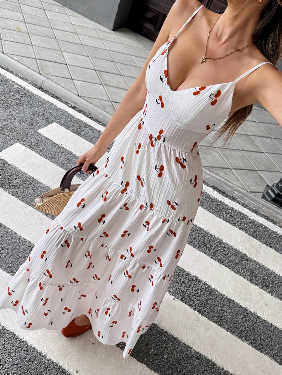 Florisole Bohemian Style Vacation Embroidered Multi-Layer Patchwork Dress For Women