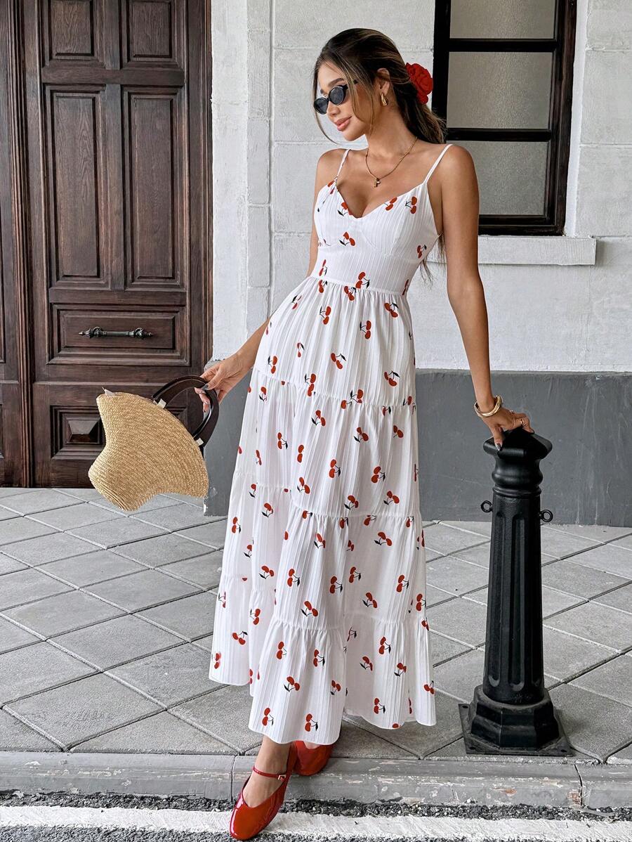 Florisole Bohemian Style Vacation Embroidered Multi-Layer Patchwork Dress For Women