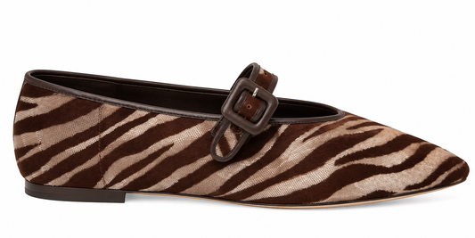 Loeffler Randall Junia Zebra Mary Jane Flat