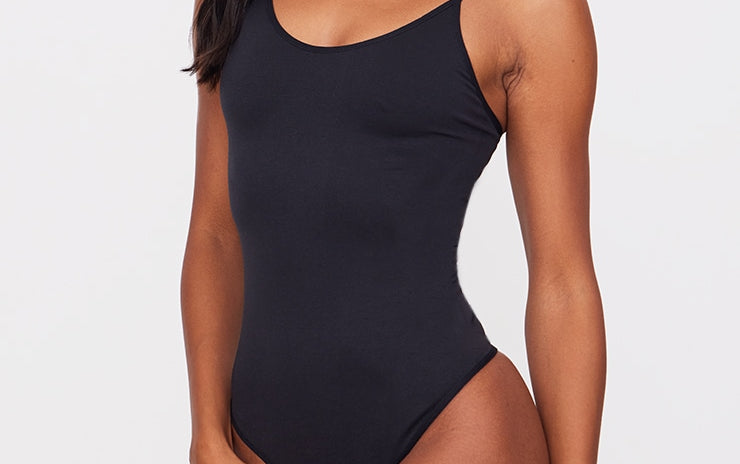 Black Shapewear Thong Bodysuit