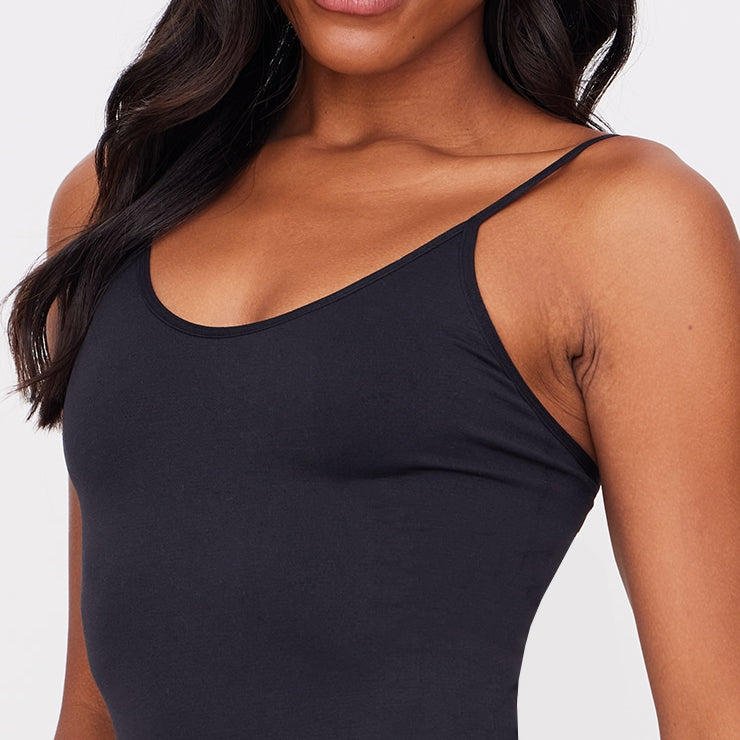 Black Shapewear Thong Bodysuit