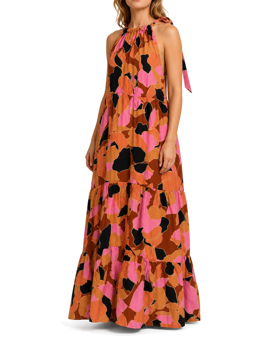 Sanctuary Sugarlips Charly Abstract Solita Halter Maxi Dress - view 3