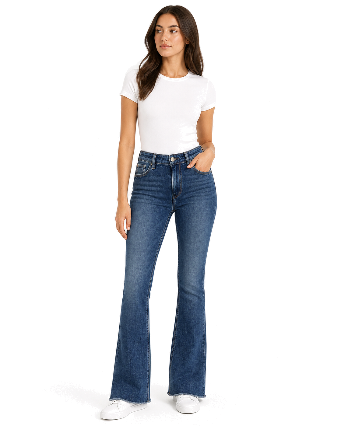 Hudson Low Rise Medium Wash Vintage Flare Jeans - view 3