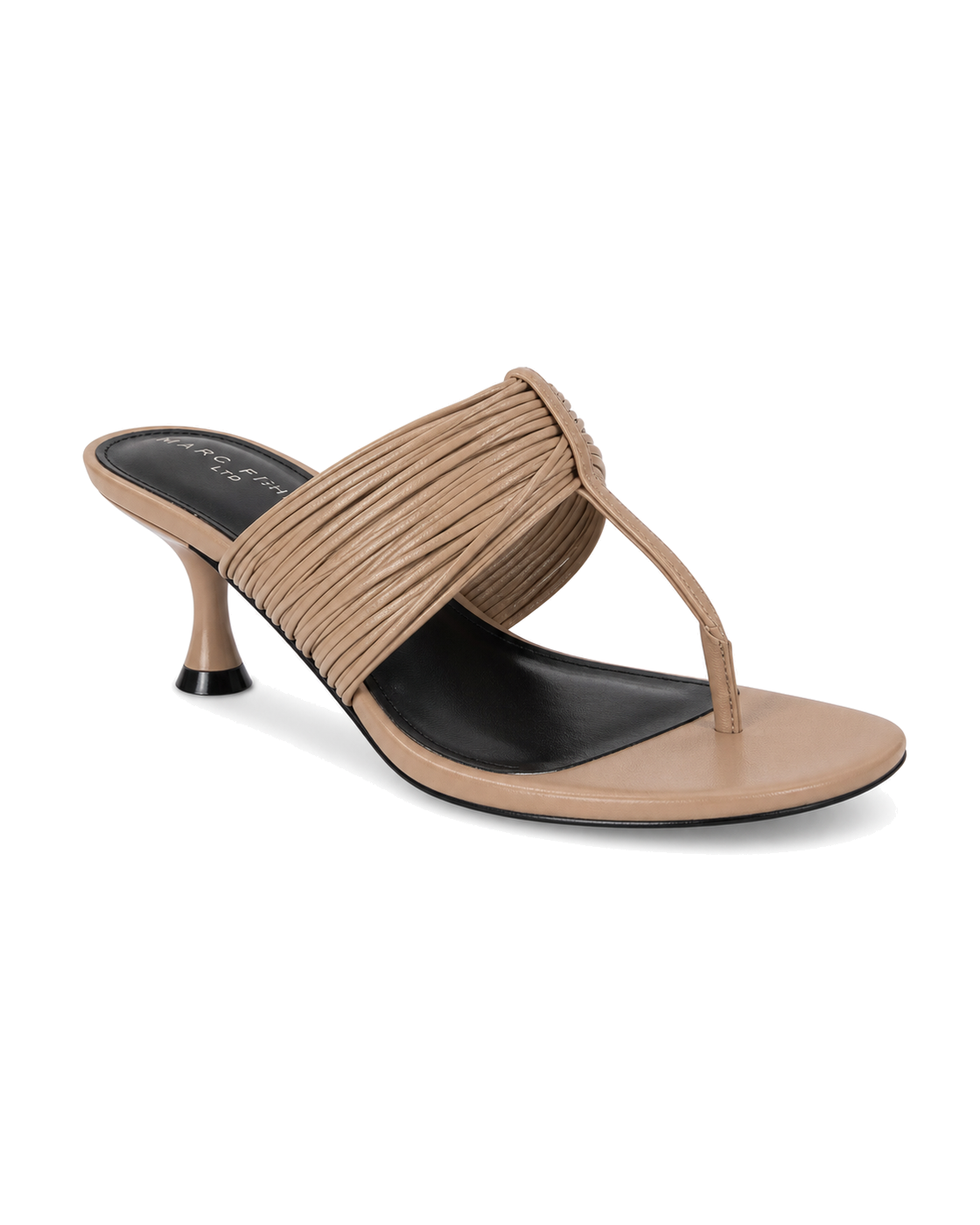 Marc Fisher Pamilla Leather Heeled Thong Sandal - view 1