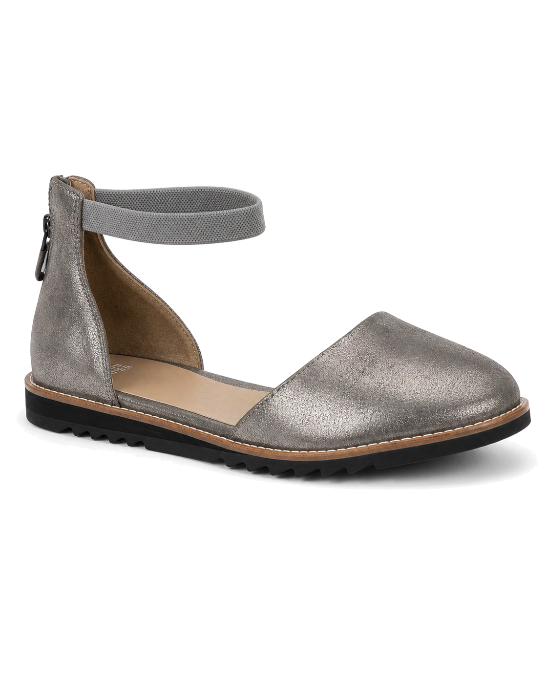 Eileen Fisher d’Orsay Flats with an elastic ankle strap - view 1