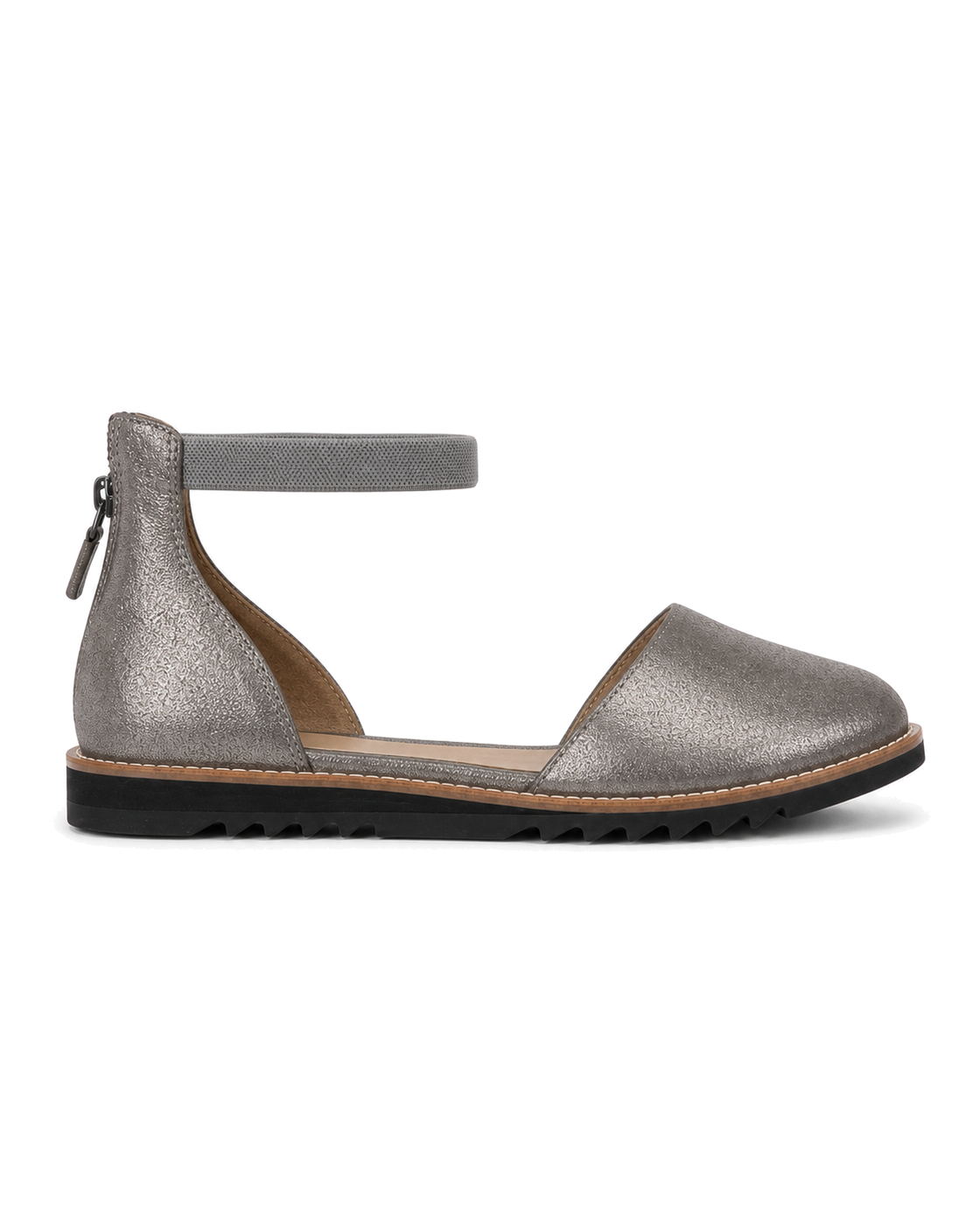 Eileen Fisher d’Orsay Flats with an elastic ankle strap - view 2