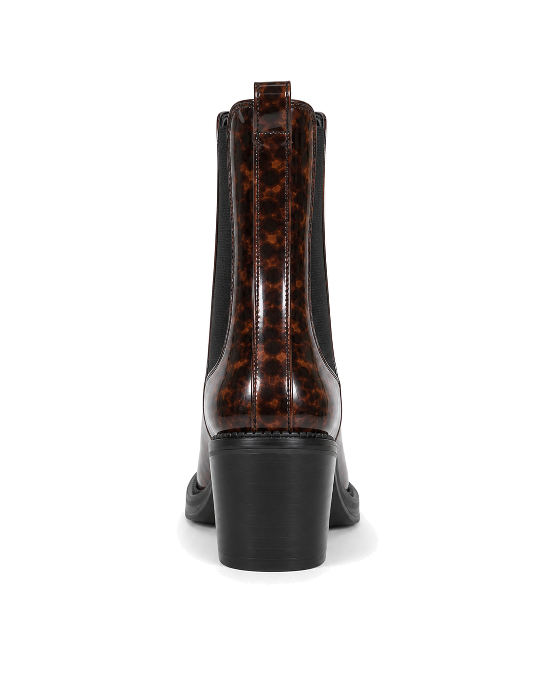 Circus Boots in a tortoiseshell patent finish with a square toe - view 3