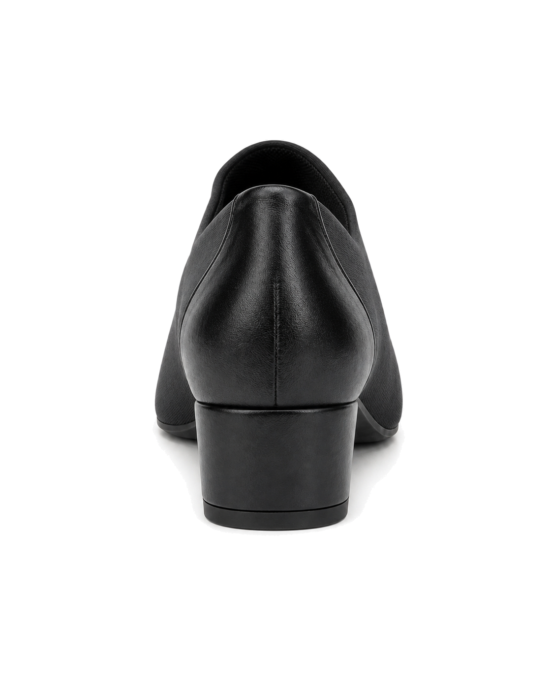 David Tate black leather block heel toe pump - view 3
