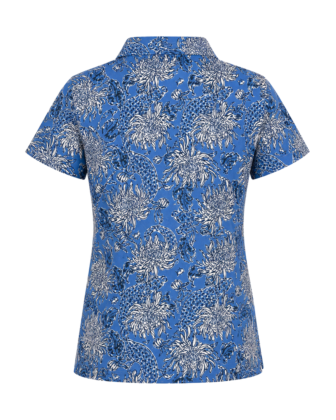 Southern Tide Blue shirt with white floral pattern - view 2