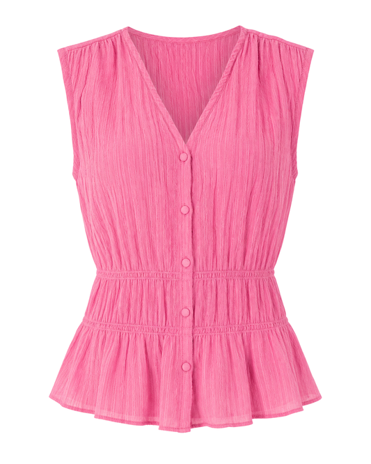 Sanctuary Pink blouse with vertical stripes - view 1