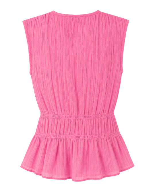 Sanctuary Pink blouse with vertical stripes - view 2