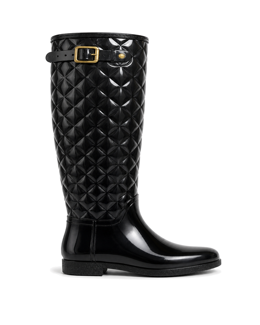 Hunter Women's Refined Adjustable Quilted Slim Fit Tall Rain Boots - view 2