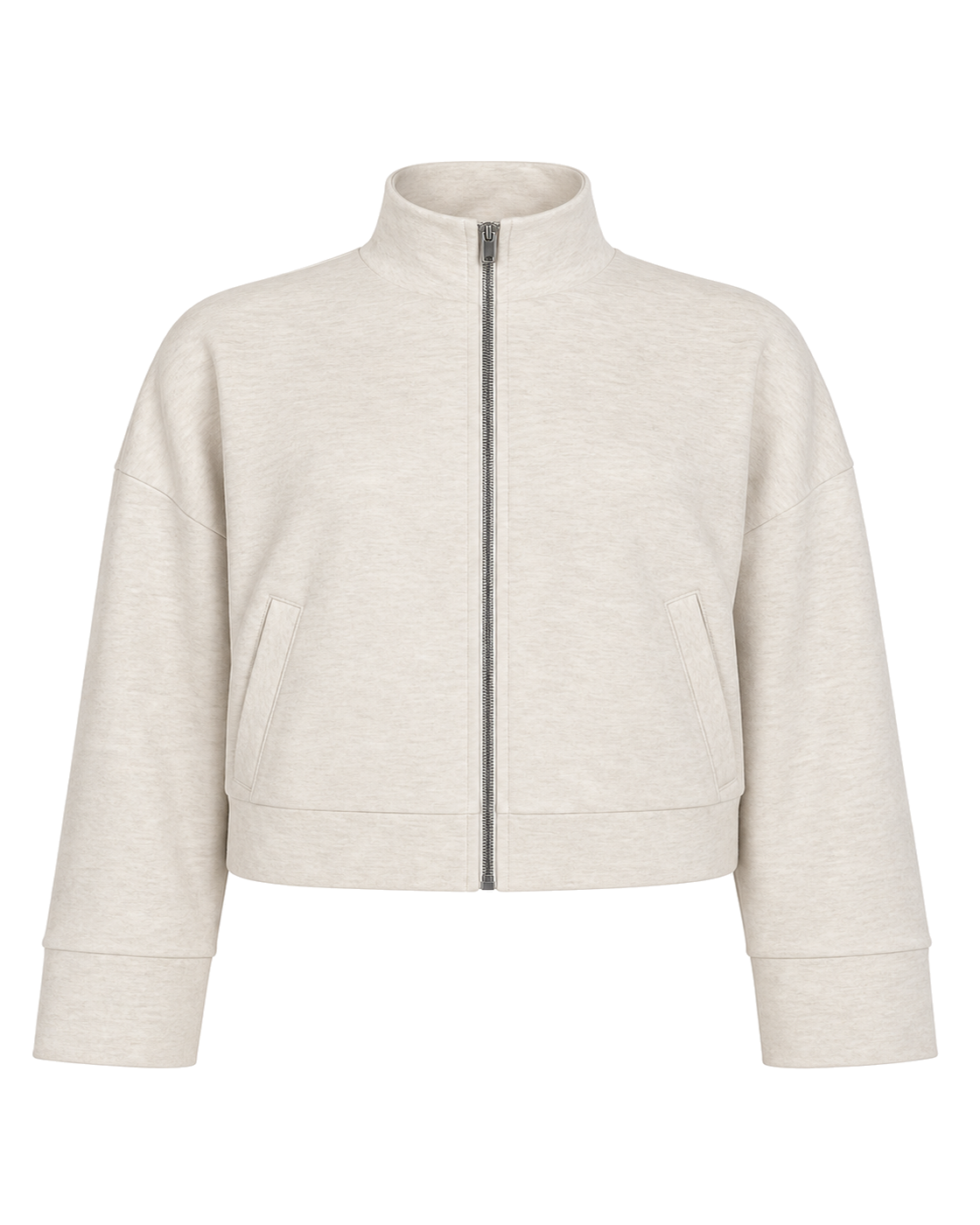 SPANX SPANX AirEssentials® Track Jacket | Oatmeal Heather - view 1