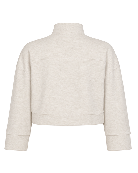 SPANX SPANX AirEssentials® Track Jacket | Oatmeal Heather - view 2