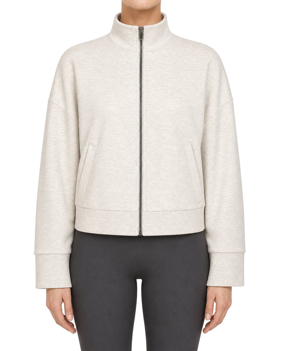 SPANX SPANX AirEssentials® Track Jacket | Oatmeal Heather - view 3