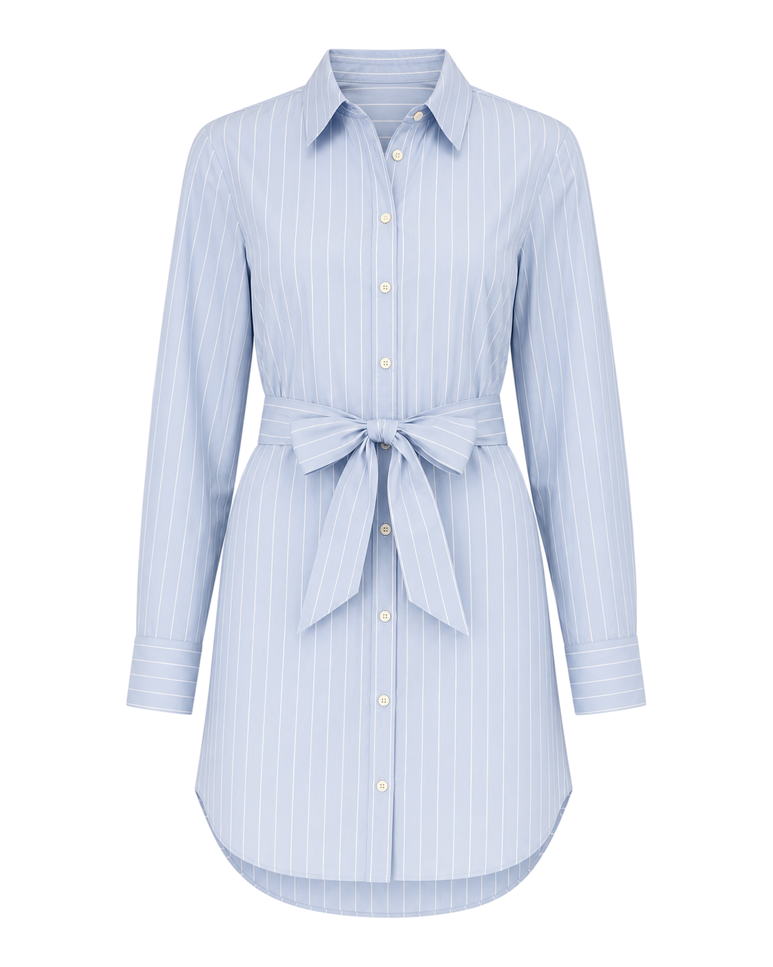 SPANX Poplin Button-Down Mini Shirt Dress with Tie Belt - view 1