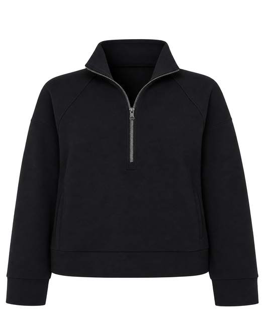 SPANX AirEssentials® Half Zip | Very Black - view 1