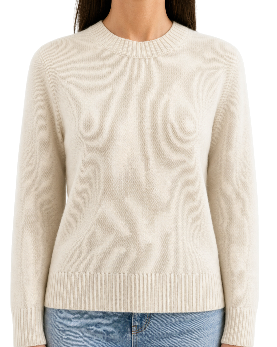 Negative Cashmere Crew in Cream - view 3