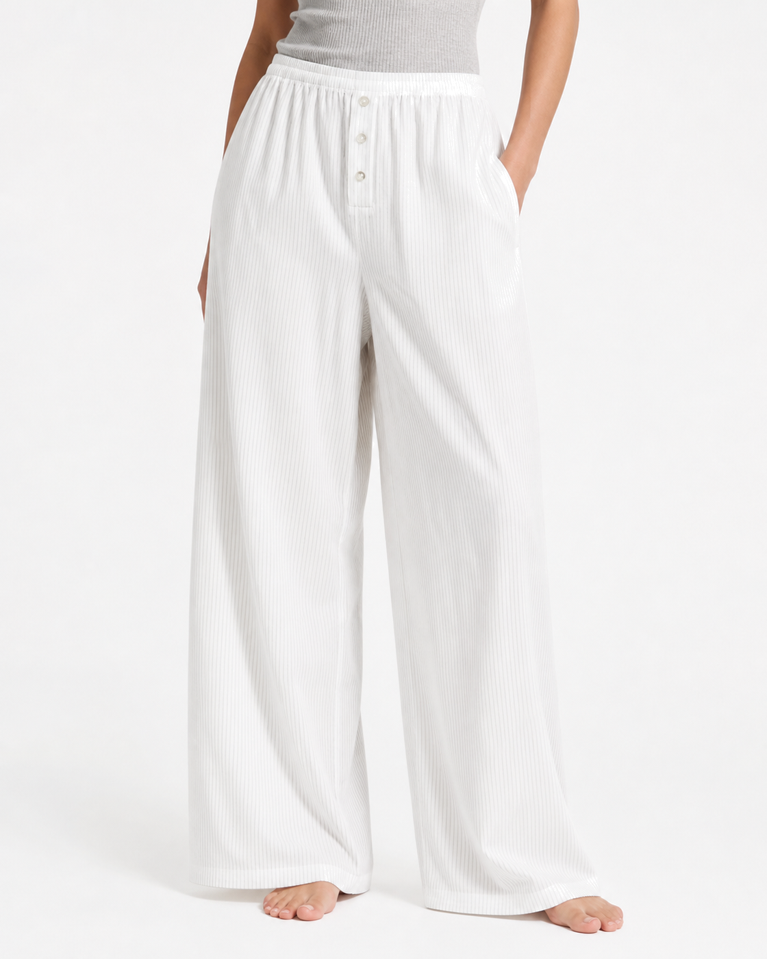 Negative Whipped Track Pant in White - view 3