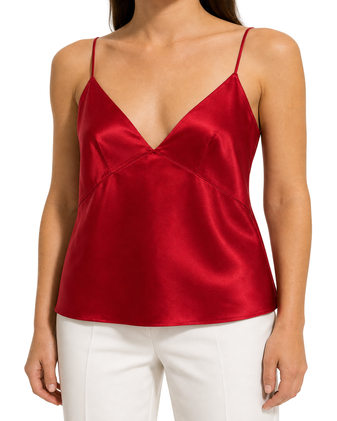 Negative Eclipse Washable Silk Cami in Cerise - view 3