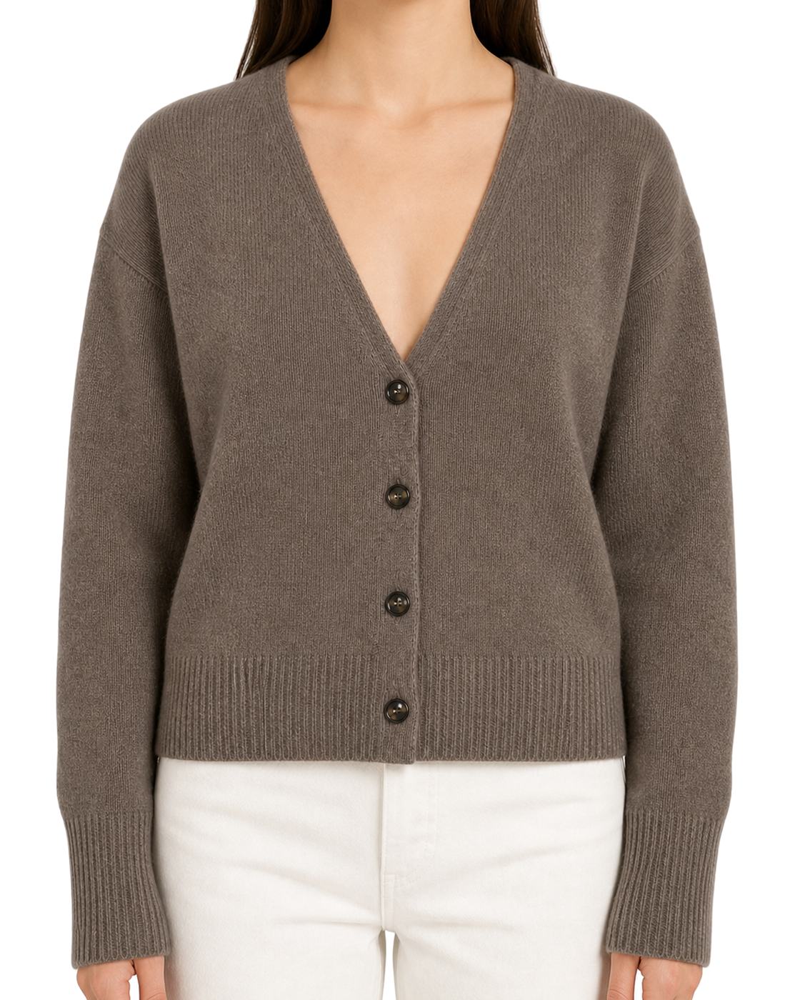 Negative Cashmere Cardi in Mink - view 3