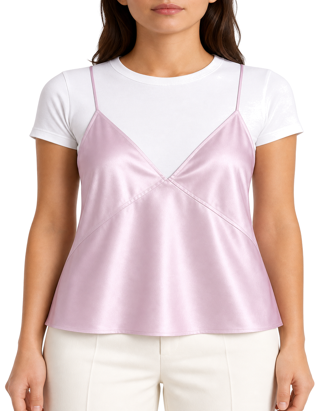Negative Eclipse Washable Silk Cami in Babe - view 3