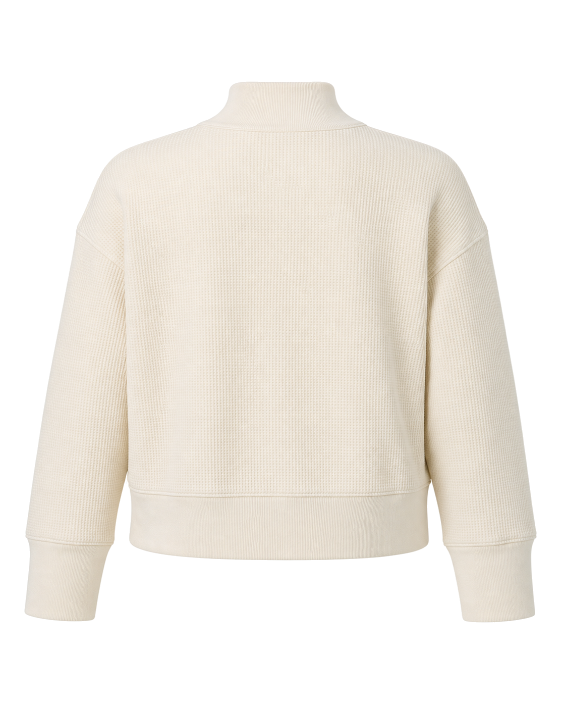 Negative Waffle Knit Pullover in Cream - view 2