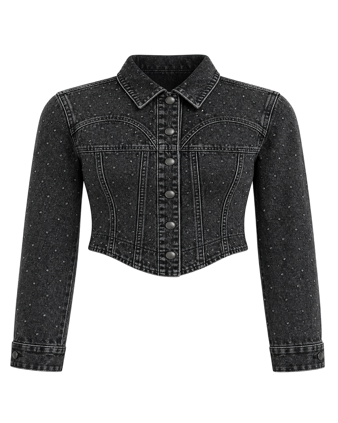 Good American DOLLY CRYSTAL DENIM JACKET - view 1