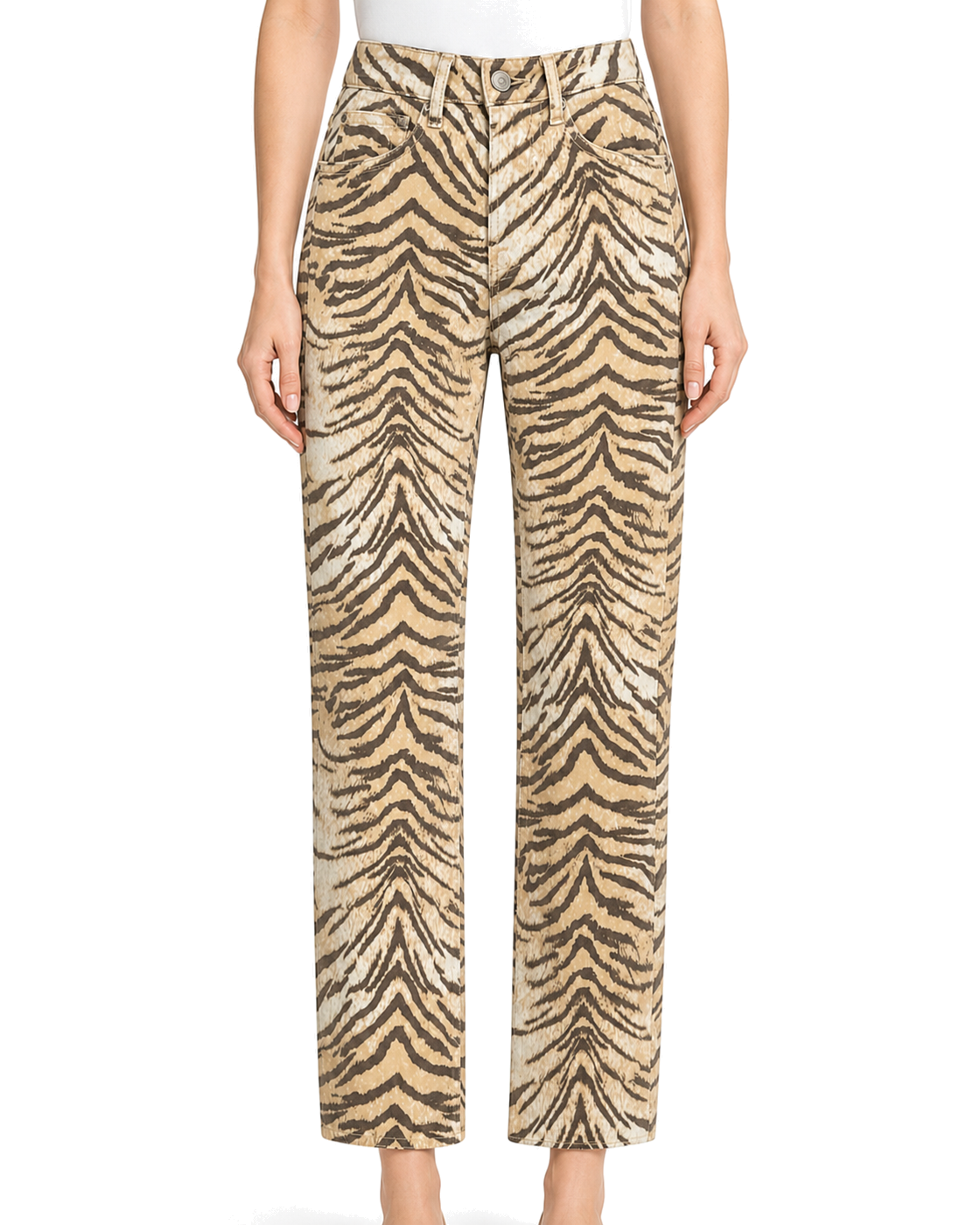 Good American VINTAGE STRAIGHT ANKLE | BROWN TIGER - view 3