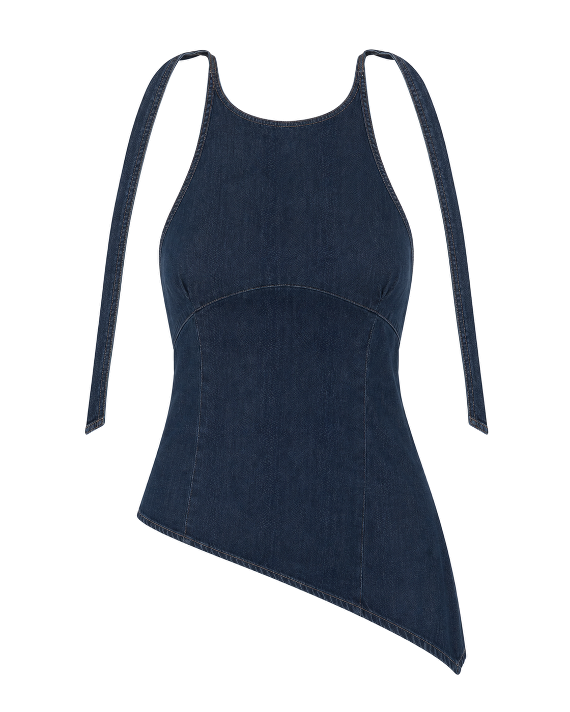 Good American ASYMMETRIC HEM HALTER TOP - view 1