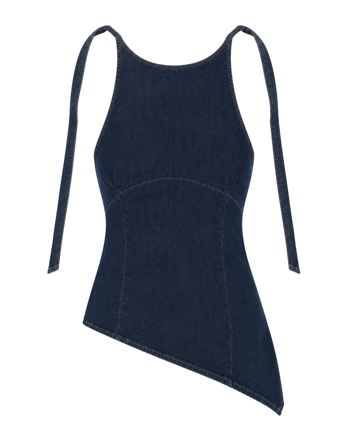 Good American ASYMMETRIC HEM HALTER TOP - view 2