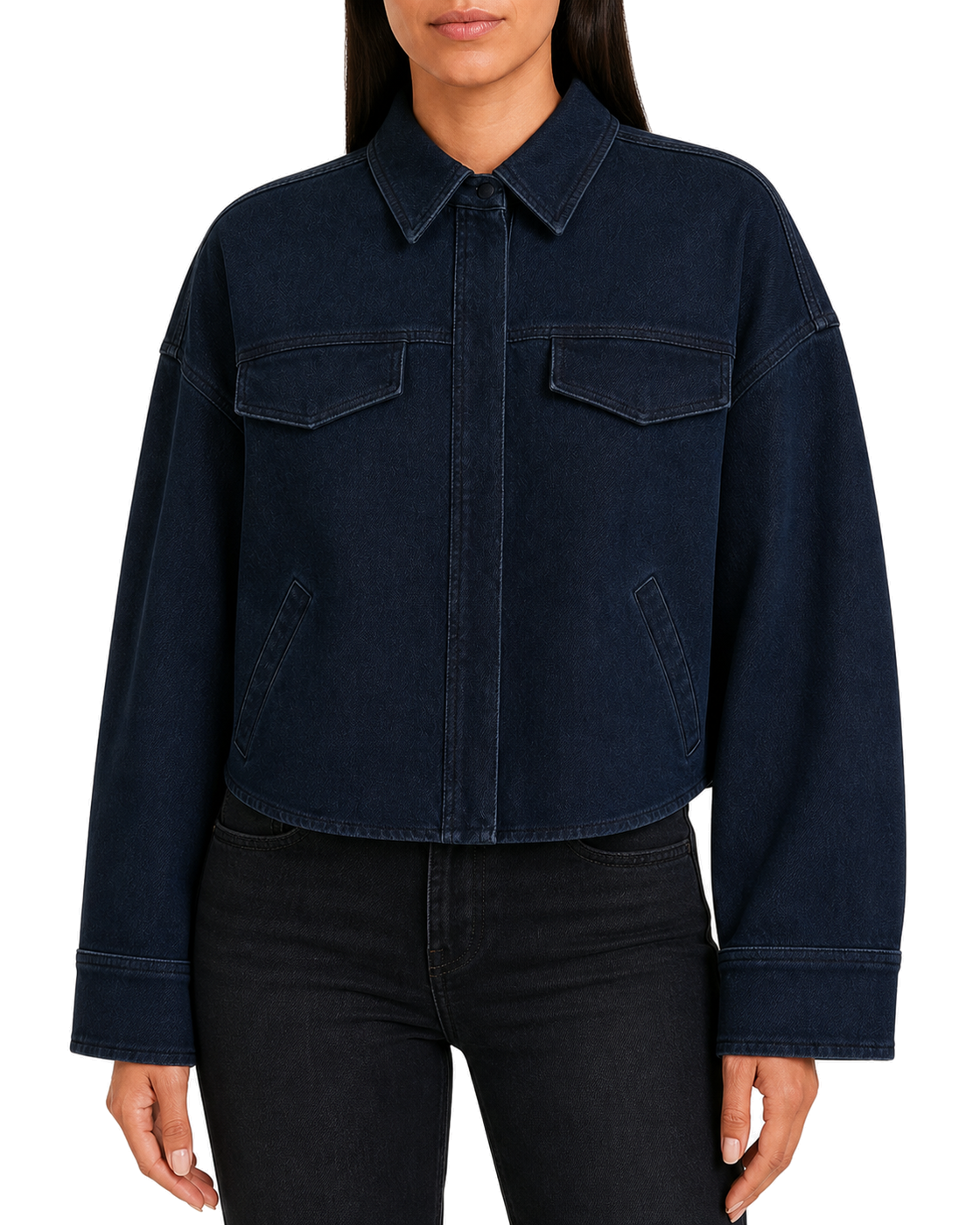 Good American JEANIUS CROPPED JACKET - view 3
