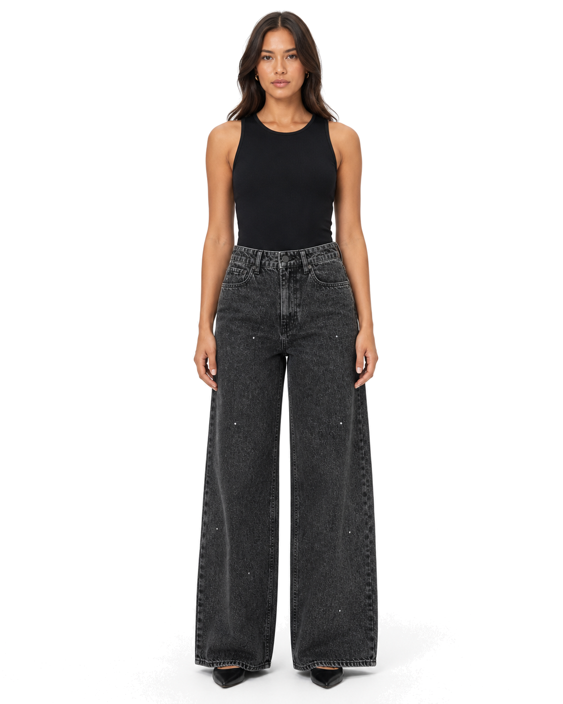 Good American Dolly Joleans Crystal Relaxed Jeans - view 3