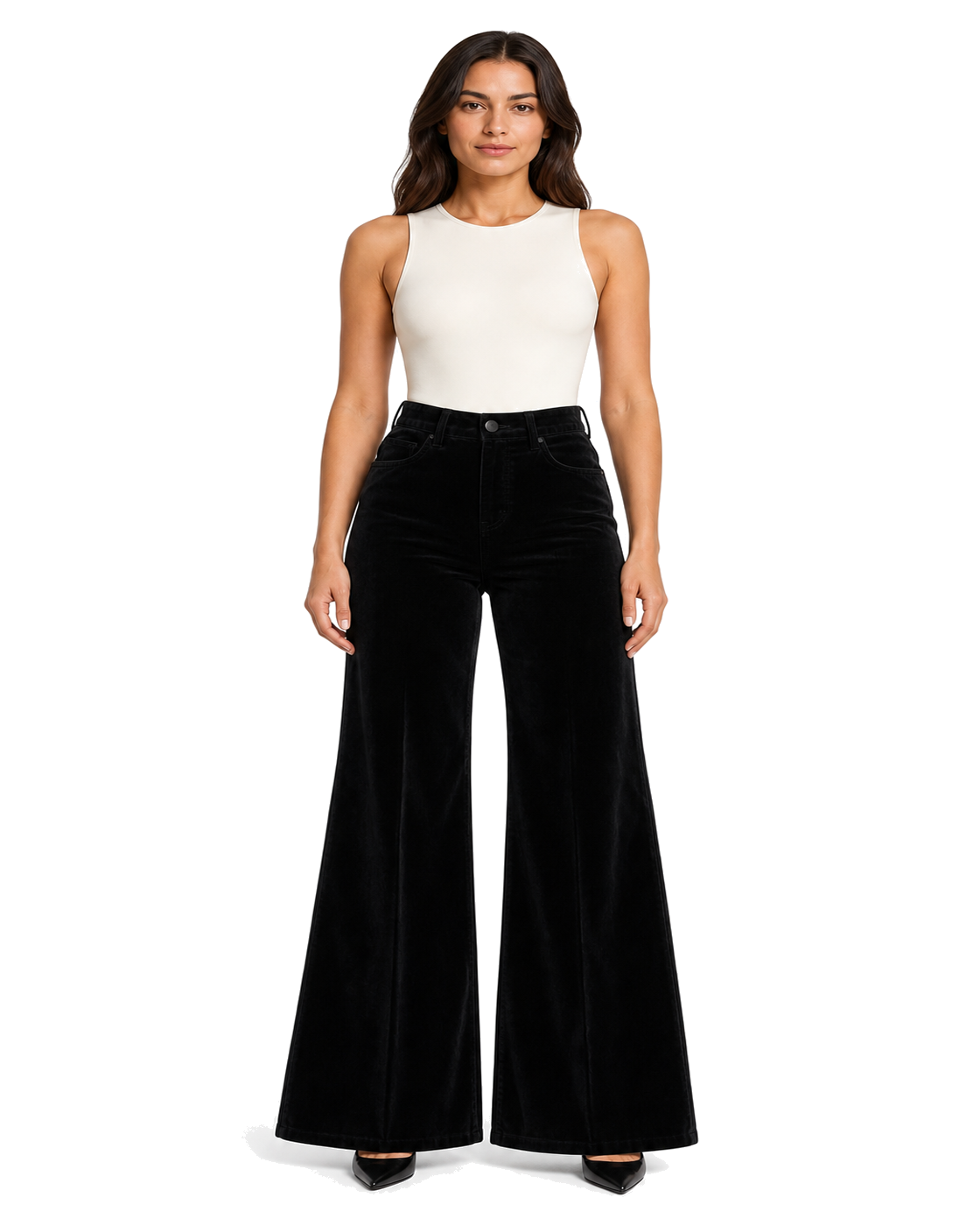 Good American Velvet Good Waist Palazzo Pants - view 1