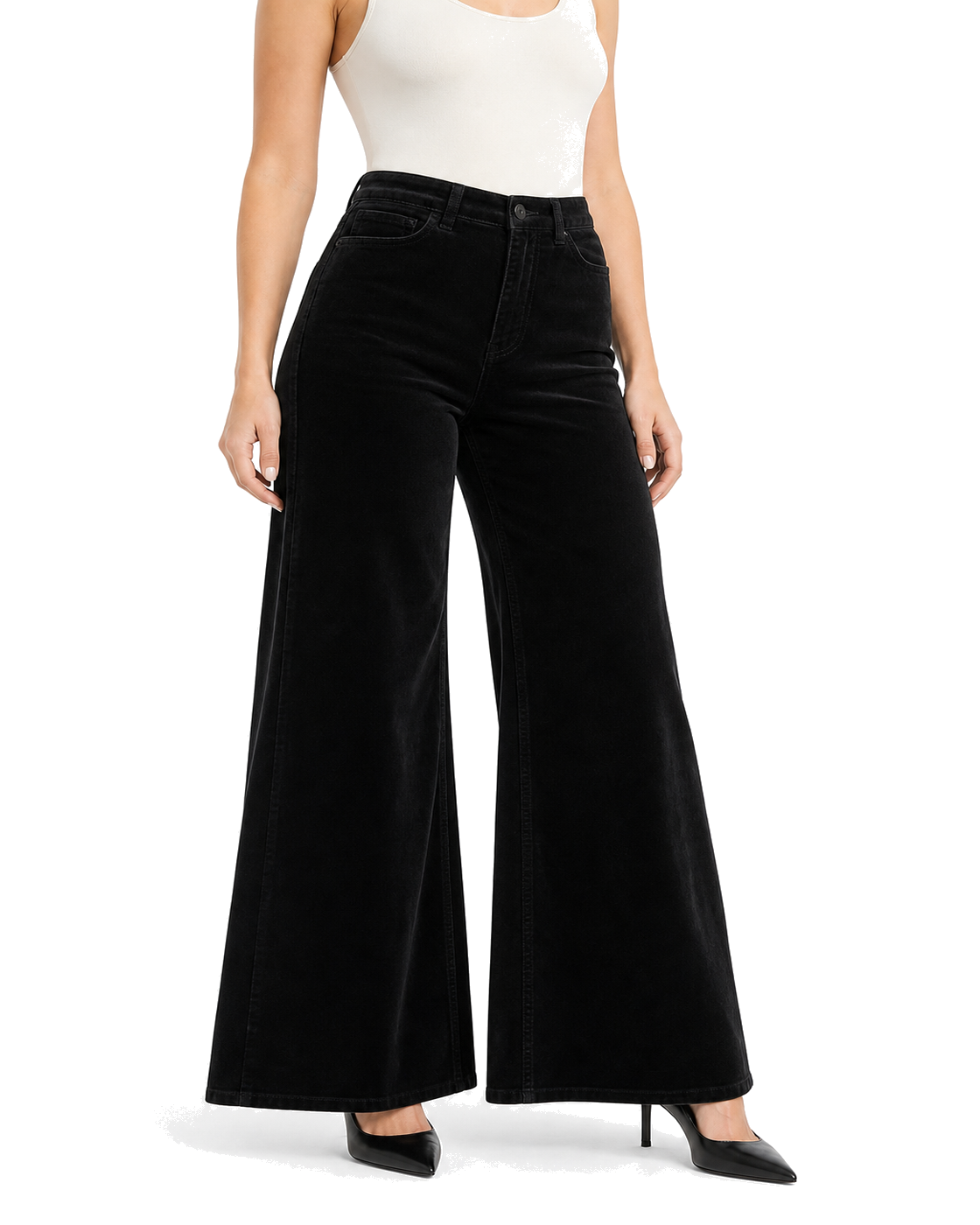 Good American Velvet Good Waist Palazzo Pants - view 3