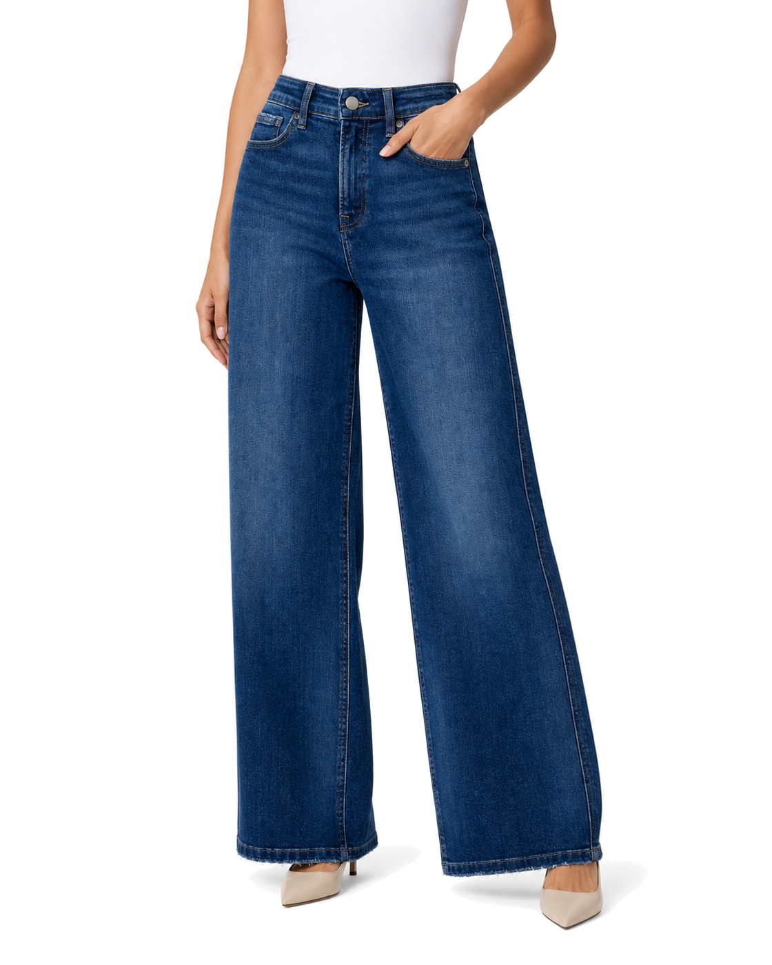 Good American SOFT TECH GOOD PETITE SKATE WIDE JEANS - view 3