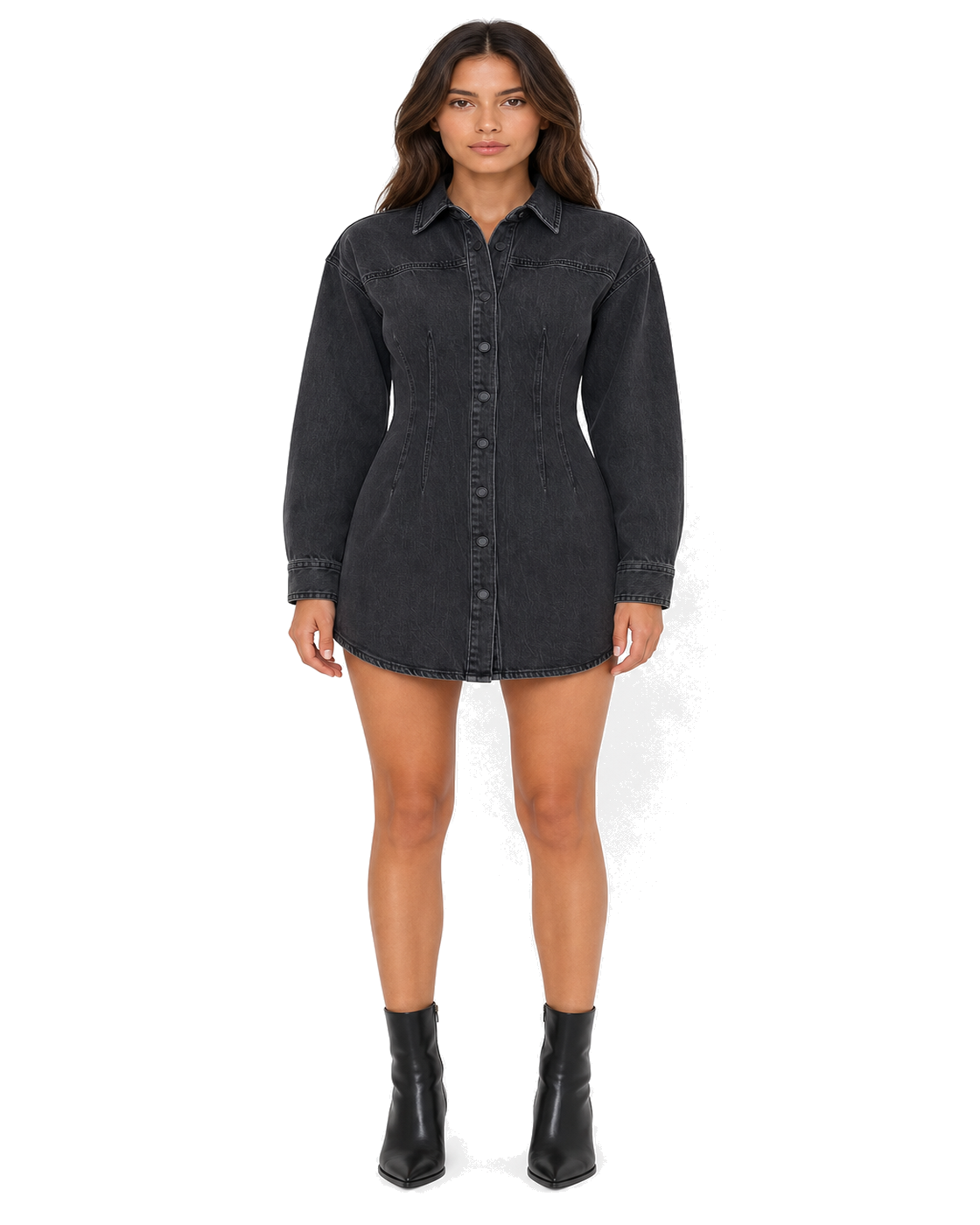 Good American SHAPED DENIM DRESS - view 1